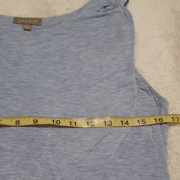 Lilla P Blue Asymmetrical Tank Top - Picture 3 of 5